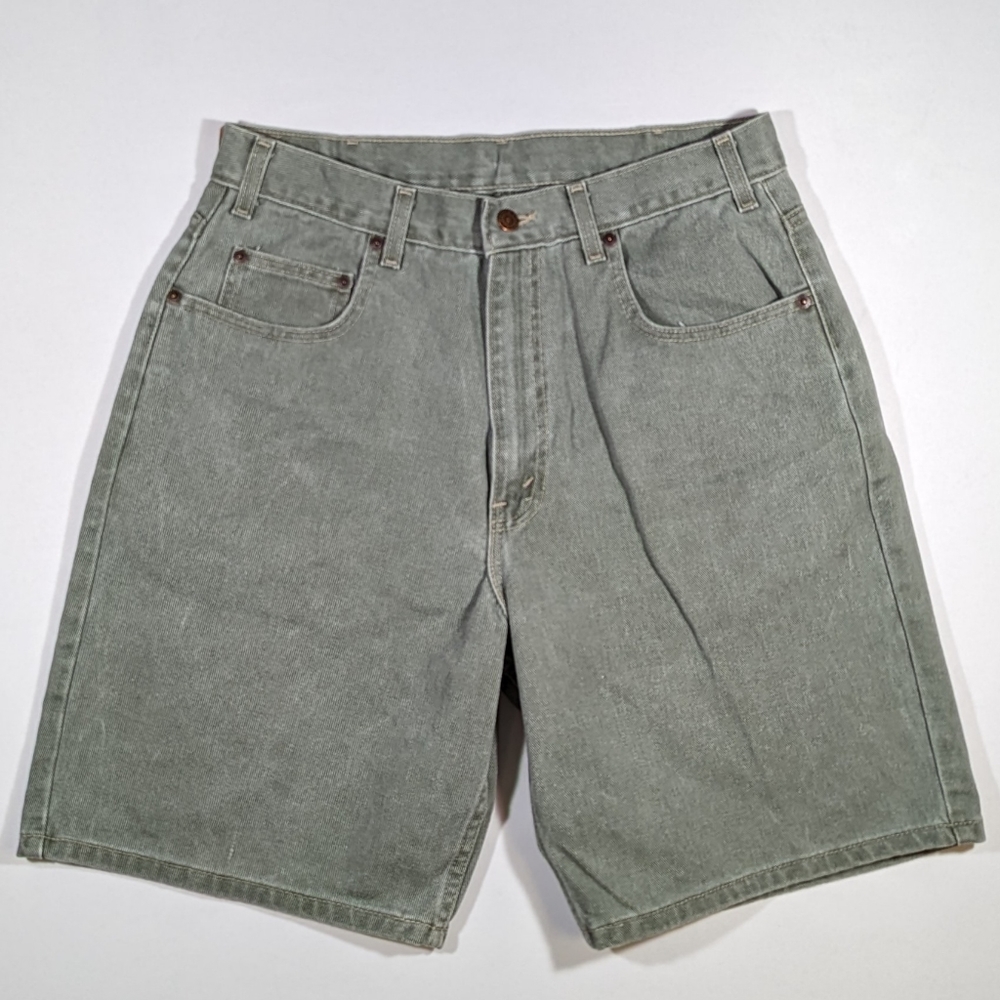 Vintage 90s Arizona Jean Shorts Men's Size 34 Green Denim Made In USA 1995